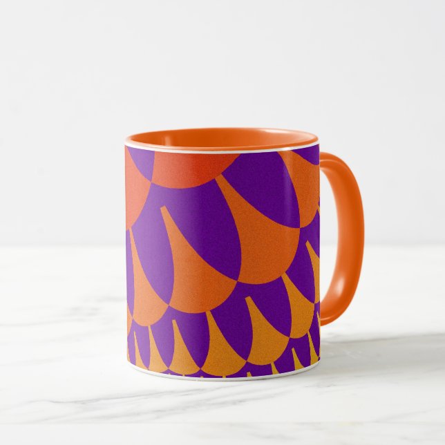 Caneca Escalas Vermelhas e Laranja (Frente Esquerda)