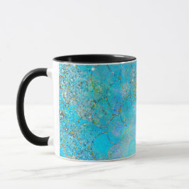 Caneca Escama de sereia brilhante pérola iridescente boni