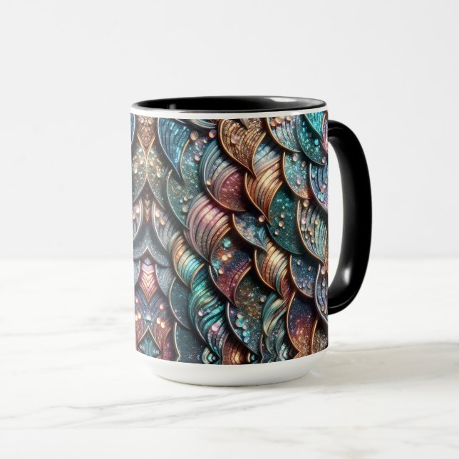 Caneca Escamas Brilhantes (Frente Esquerda)