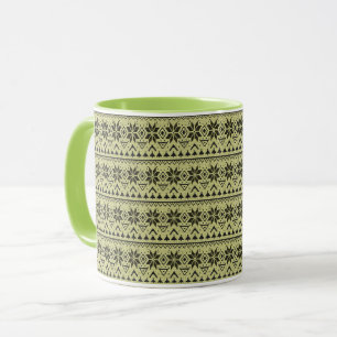 Caneca escândalo de inverno nórdico do enfeites de nata