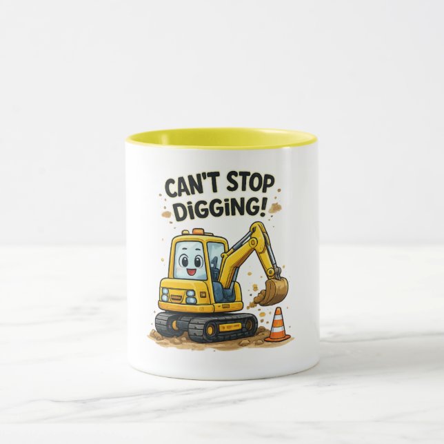 Caneca Escavadeira que Não Para de Cavar (Centro)