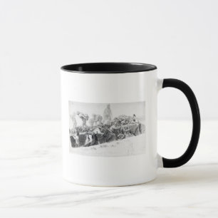 Caneca Escavando um furo para as fundações