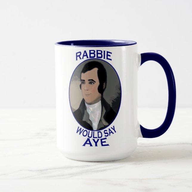 Caneca escocesa da independência de Robert Burns (Direita)