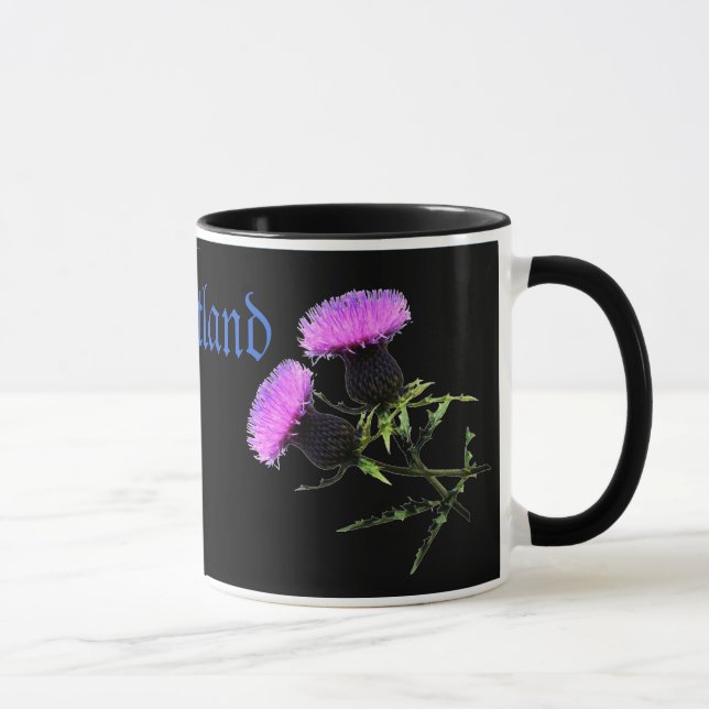 Caneca Escócia, Cardo-espinho a flor nacional da (Direita)