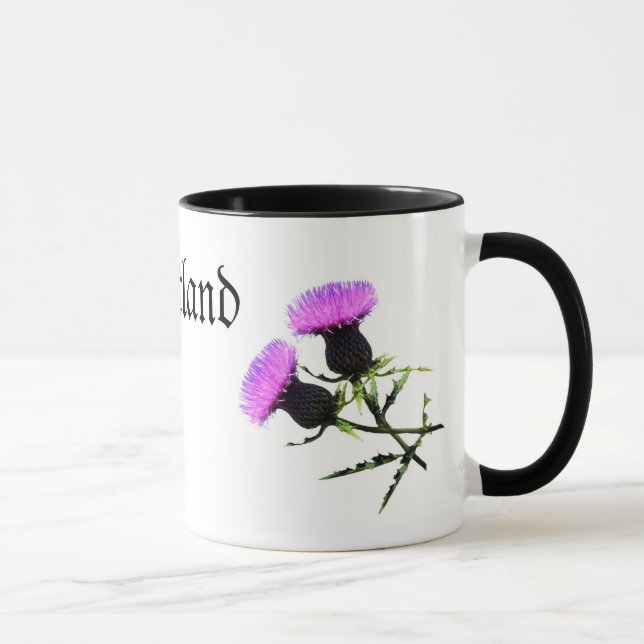 Caneca Escócia, Thistle, a flor nacional de (Direita)