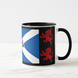 Caneca Escócia, Thistle, Ruas, bandeira de Andrews, leã