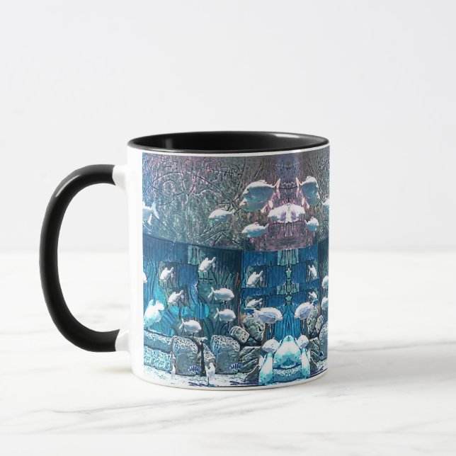 Caneca Escola de Peixes em Ocean Rocks Mug para Pai (Esquerda)