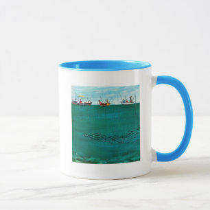 Caneca Escola dos peixes entre linhas por Thornton Utz