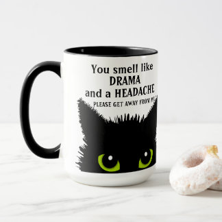 Caneca Escola Sarcástica de Drama de Gato e Cefaleias