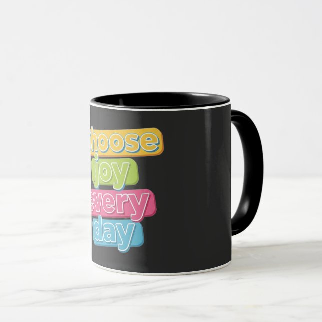Caneca Escolha a Alegria Todos os Dias ! (Frente Esquerda)