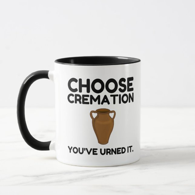 Caneca Escolha a Cremação que você ganhou (Esquerda)