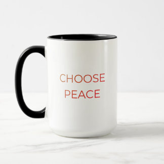 Caneca Escolha a Paz | Estética Minimalista Vida S