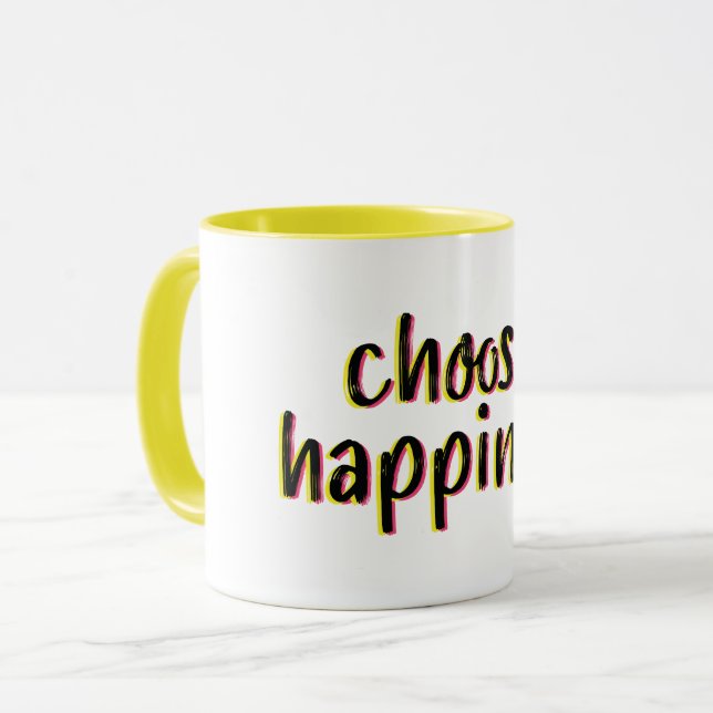 Caneca Escolha Felicidade #13 (Frente Esquerda)