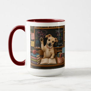 Caneca Escolha Me! Cachorro Cute da Escola Levanta Pata