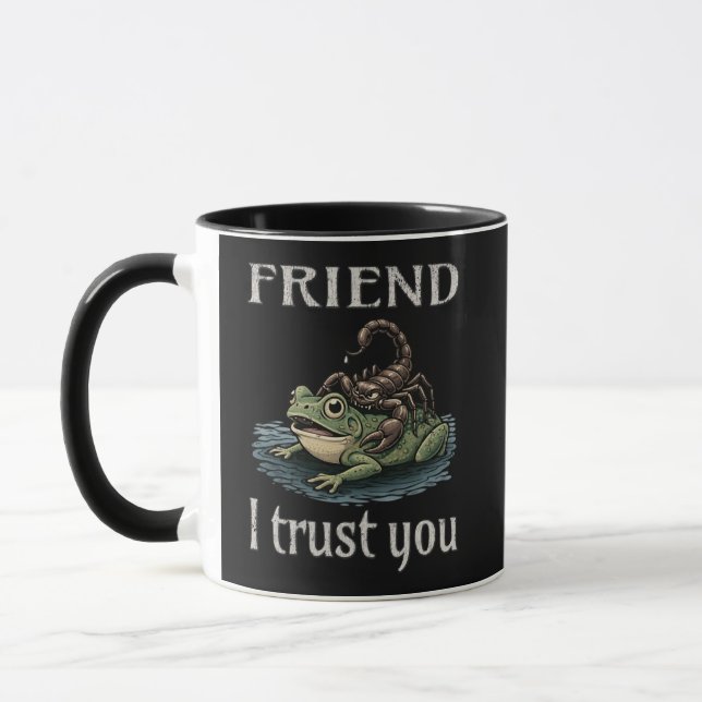 Caneca Escorpião e Sapo - Amigo, Eu Confio em Você (Esquerda)