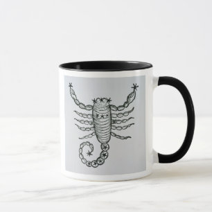 Caneca Escorpião (o escorpião) uma ilustração 'do P