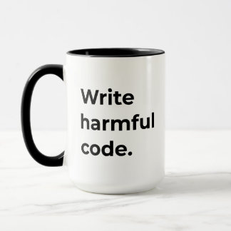 Caneca Escreva Codificação Engraçada De Código Prejudicia