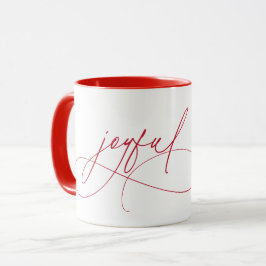 Caneca Escrevendo à mão o vermelho minimalista alegre
