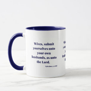 Caneca Escritório de Bíblia de Ephesianos 5:22 KJV - Mug 