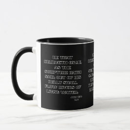 Caneca Escritura de Bíblia do John 7:38 KJV de dois tons