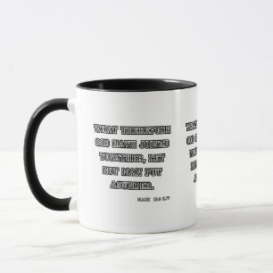 Caneca Escritura de Bíblia do Mark 10:9 KJV de dois tons