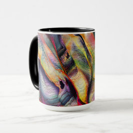 Caneca Esculpido com rugosidade e aquarela virtual
