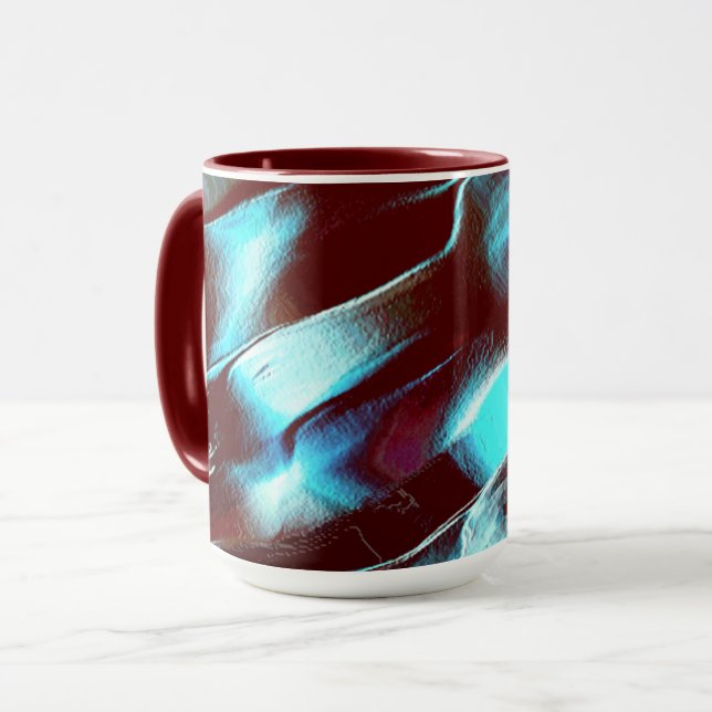 Caneca Esculpidos de metais mattos, em gradiente castanho (Frente Esquerda)