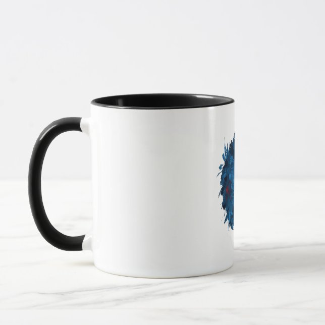 Caneca esfera Azul Vermelho  (Esquerda)