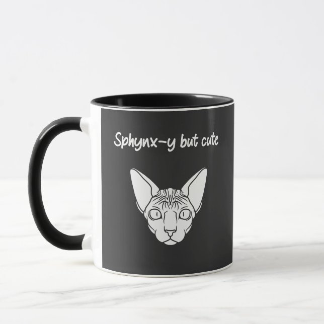 Caneca Esfinge, mas bonito para todos os parentes de gata (Esquerda)
