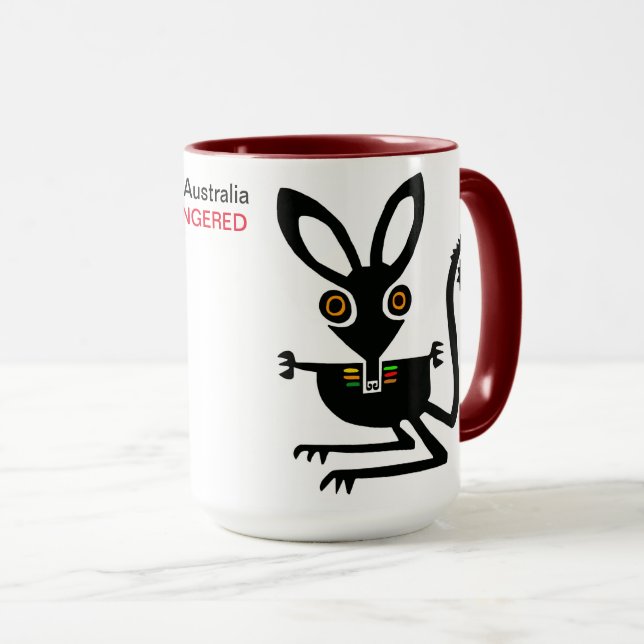 Caneca Esfregando café! - Aussie - BILBY - Conservation - (Frente Esquerda)
