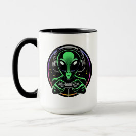 Caneca Esmagador de Botões Estelar | Alien Jogando Video 