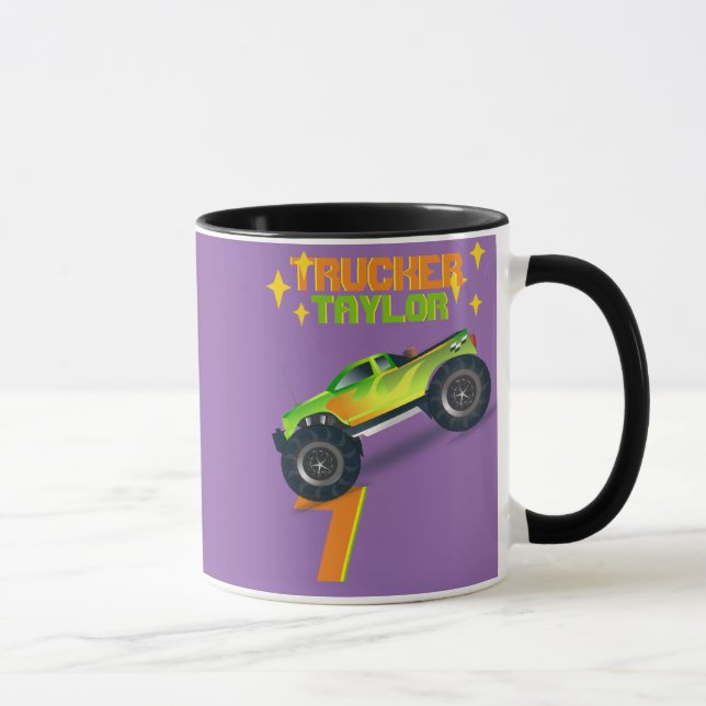 Caneca Esmagando-o MONSTER TRUCK Aniversário de criança (Direita)