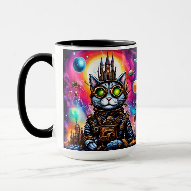 Caneca Espaço de Steampunk Cat I (Esquerda)