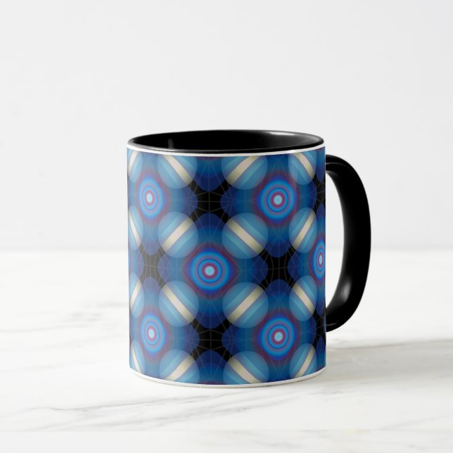 Caneca Espaço Geométrico Azul (Frente Esquerda)