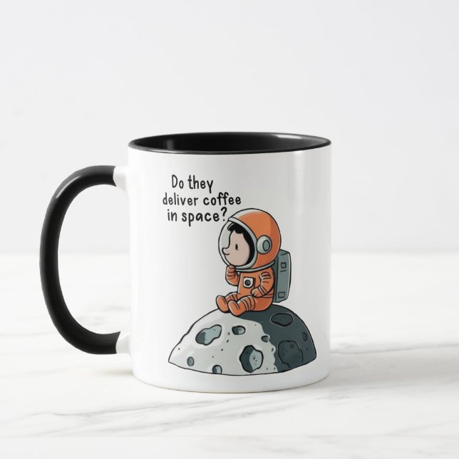CANECA ESPAÇOS DE CAFÉ ASTRONAUTA NO ESPAÇO (Esquerda)