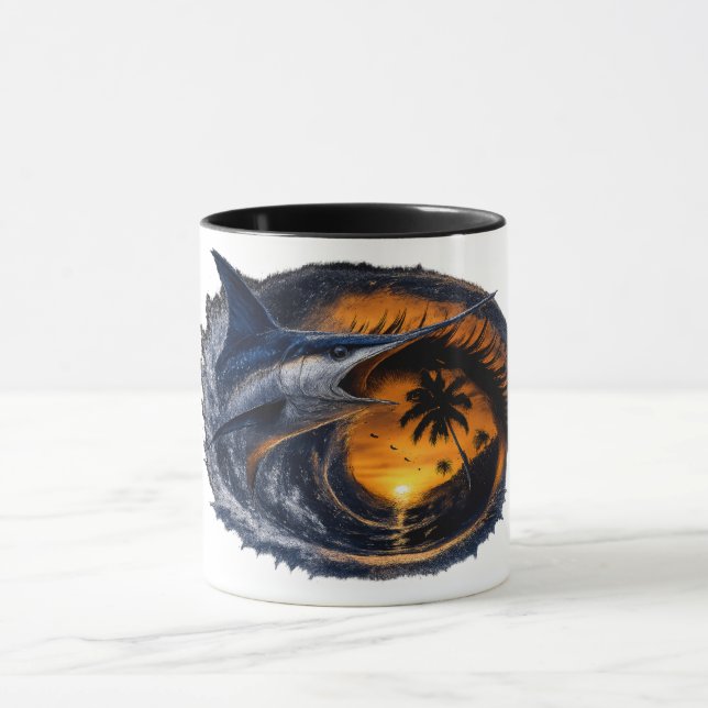 Caneca Espadim Sunset Wave – Arte Oceânica Tropical Surre (Centro)