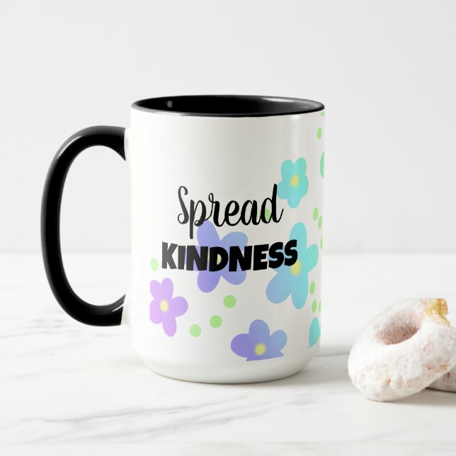 Caneca Espalhar gentileza Floral (Com Donut)