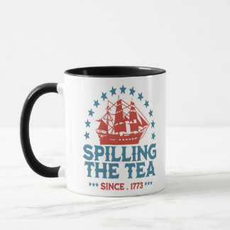Caneca Espalhar O Chá Desde 1773 Vermelho Branco Azul Fun