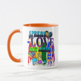 Caneca Espalhe Amor Não Ódio | Orgulho LGBTQI+