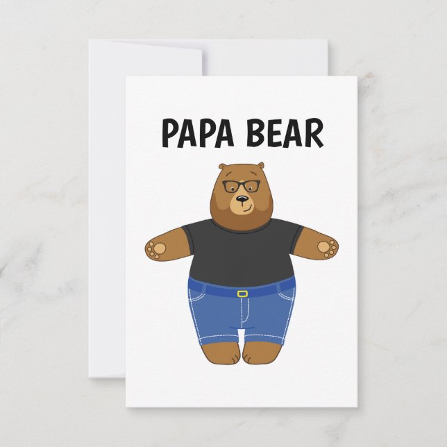 Caneca Especial Dia dos Pais Urso Papa Fofo (Frente)