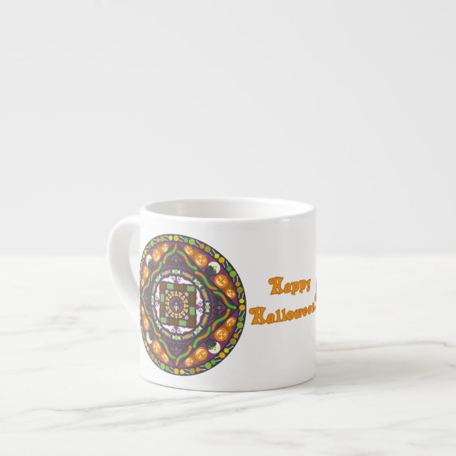 Caneca Especial Mandala de Guloseimas e Travessura (Frente Esquerda)