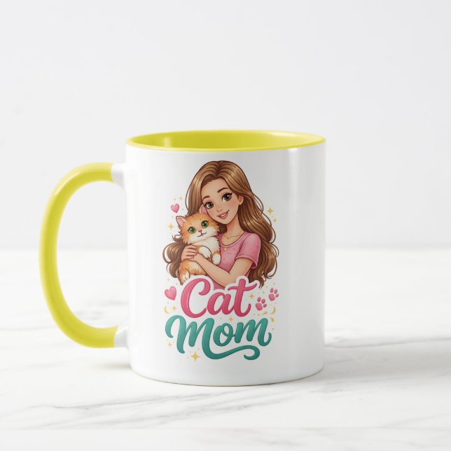 Caneca Especial para Mãe de Gato – Xícara de Café  (Esquerda)