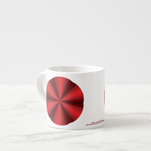 Caneca Especial Vermelha Ilusão Óptica (Frente Esquerda)