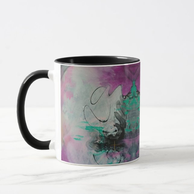 Caneca Espelho Caleidoscópio Abstrato (Esquerda)