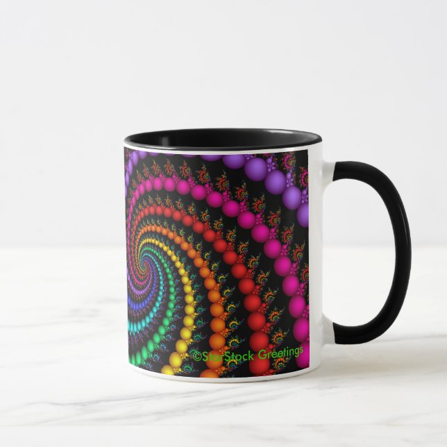Caneca espiral do arco-íris do Fractal (Direita)