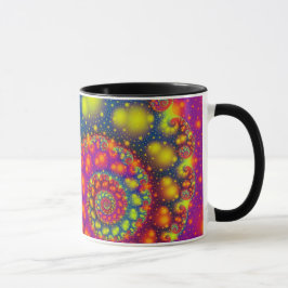 Caneca Espiral Espiral Neon - Abstrato Arte Decorativa