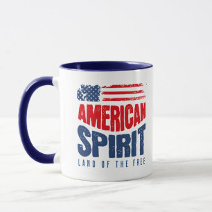 Caneca Espírito Americano – Terra Livre Patriótico EUA