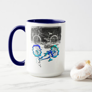 Caneca Esporte de Bicicleta BMX Reflexão Colorida