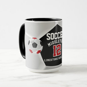 Caneca Esporte do ⚽ Vermelho, Azul e Branco