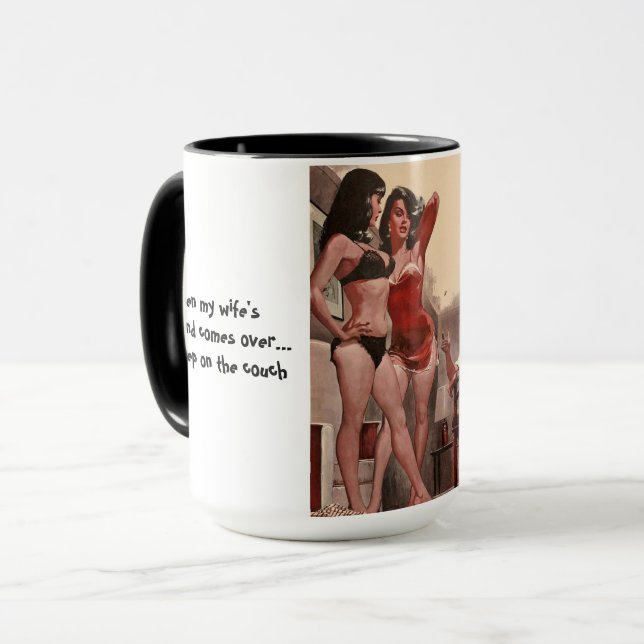 Caneca Esposa Bissexual - Visitas Namorada (Frente Esquerda)